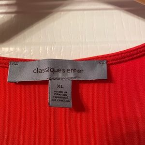 Red wrap top that is perfect for layering under your favorite jacket